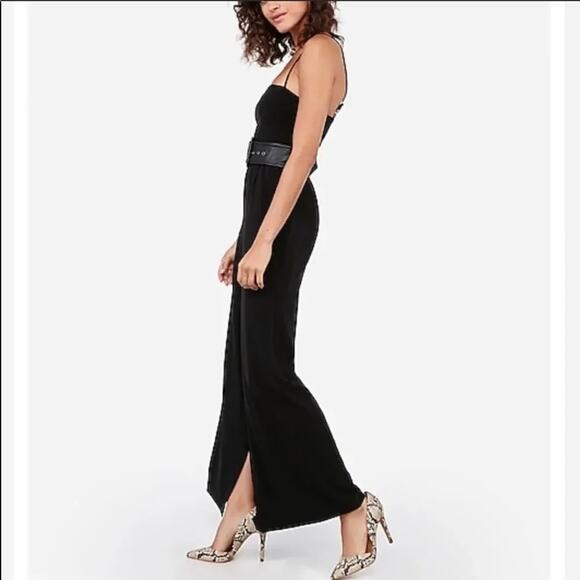 Express Negin Mirsalehi Belted Wide Leg Jumpsuit NWT - Size 0 - Picture 3 of 9